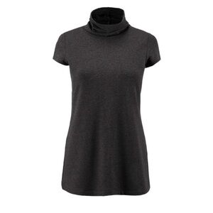 Cabi Women’s mock neck Roll Up Tee charcoal gray Size Small